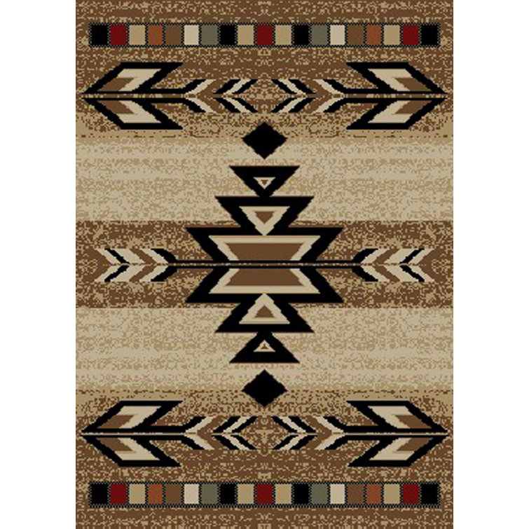 Millwood Pines Dawkins Looped/Hooked Performance Brown Rug Wayfair
